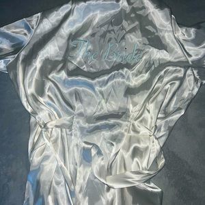 Bride silk robe